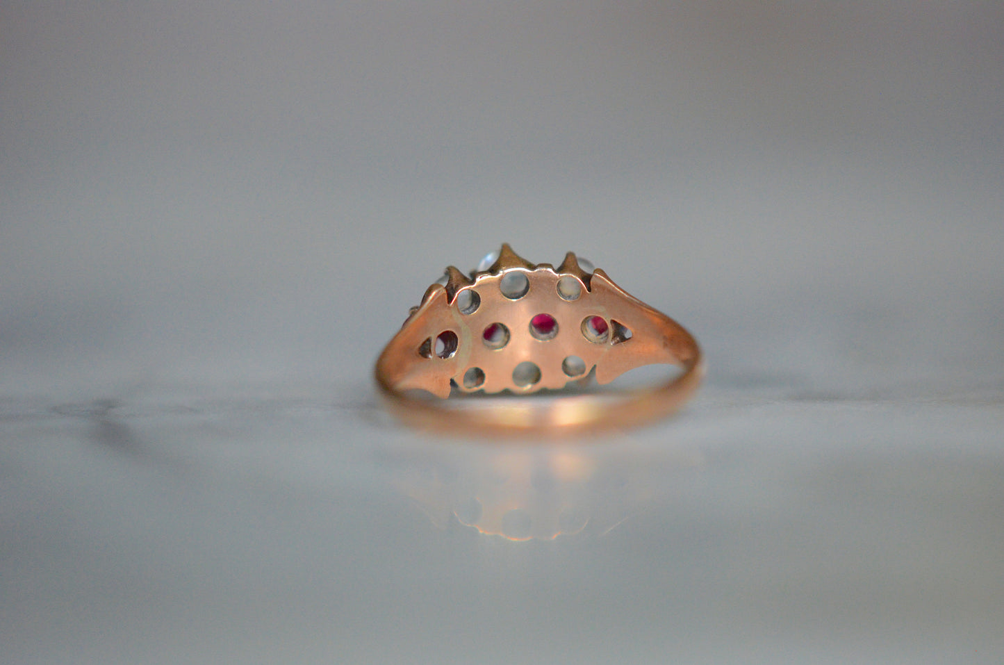 Enchanting Ruby and Moonstone Ring