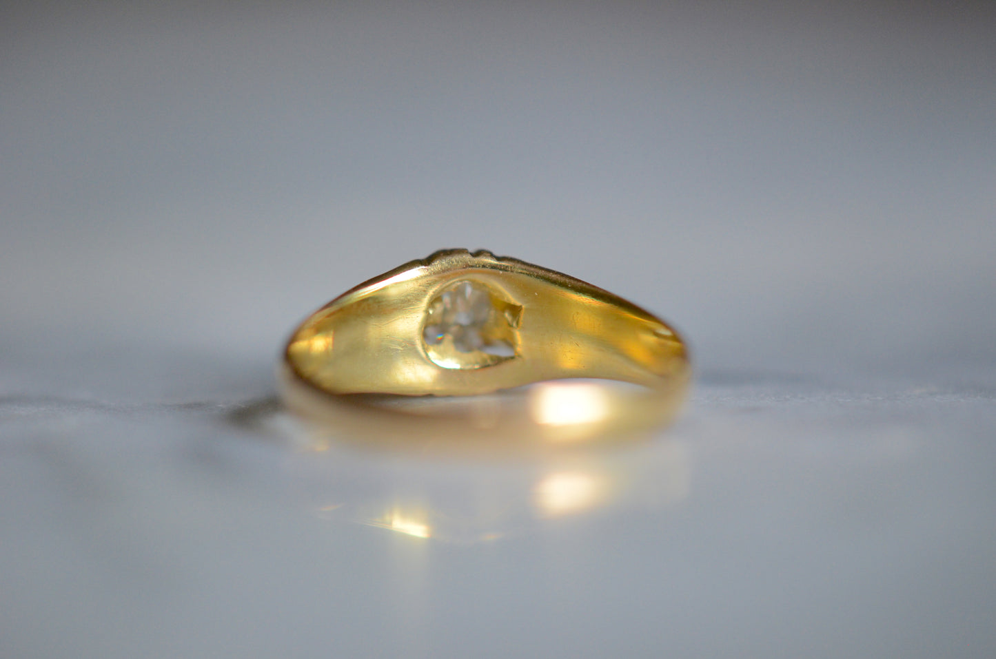 Early Deco Diamond Stirrup Ring