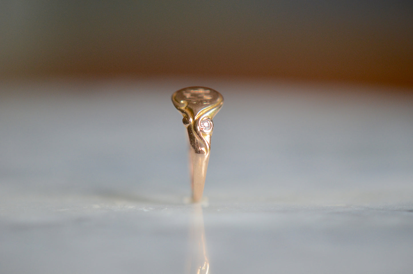 Antique Diamond Signet Ring BH