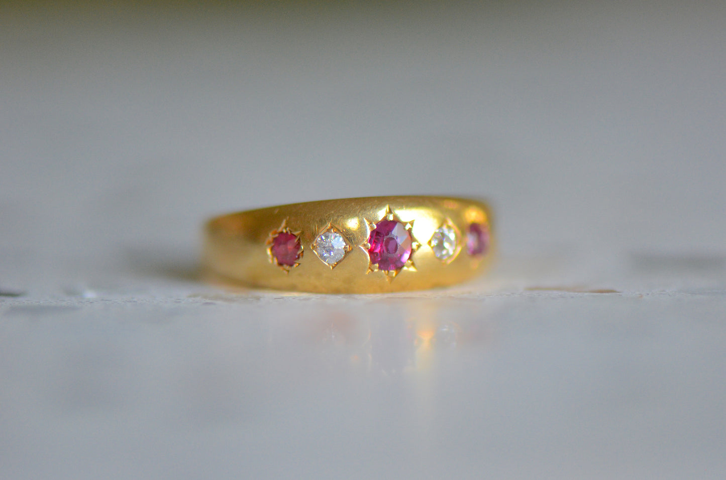 Lush Victorian Ruby and Diamond Ring