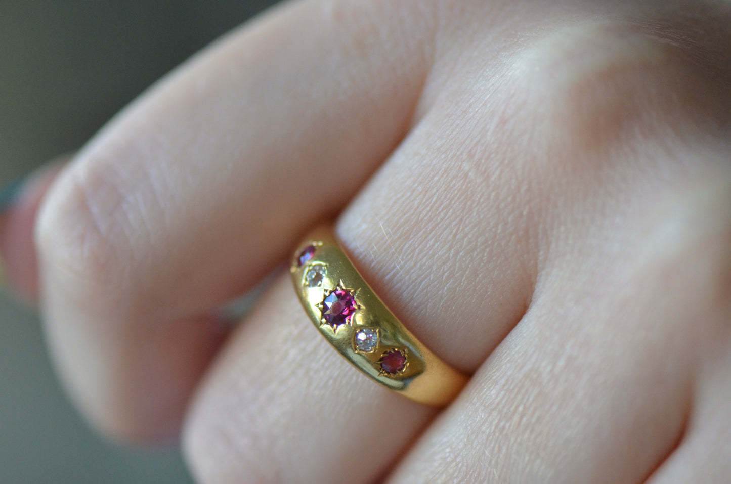 Lush Victorian Ruby and Diamond Ring