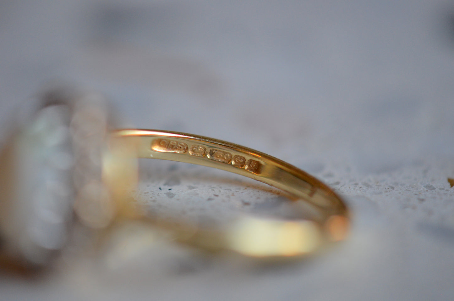 Romantic Victorian Revival Opal Halo Ring