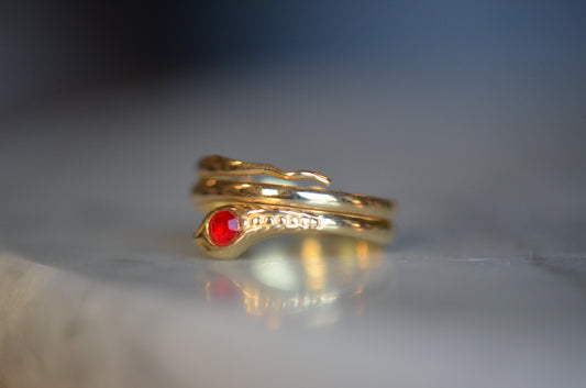 Delightful Coiled Snake Ring