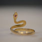 Sinuous Ruby Snake Ring