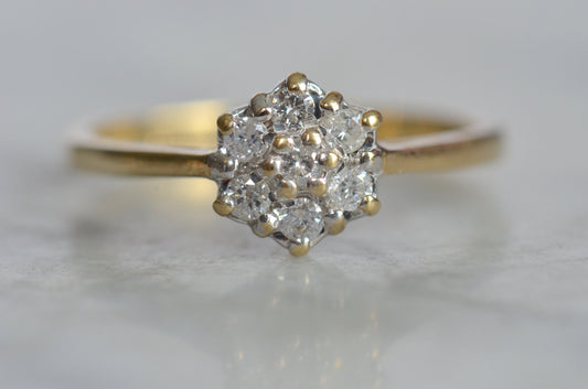 Dainty Edwardian-Inspired Cluster Ring