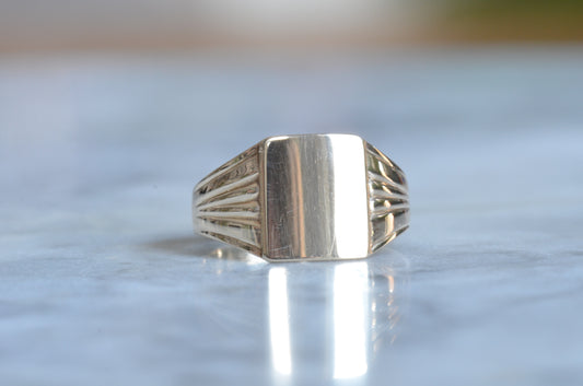 Sleek Blank Signet Ring