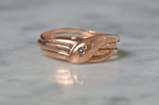 Petite Antique Snake Ring