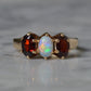 Retro Opal and Garnet Ring