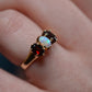 Retro Opal and Garnet Ring