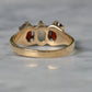 Retro Opal and Garnet Ring