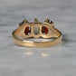 Retro Opal and Garnet Ring