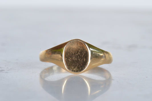 Slim Unisex Blank Signet Ring
