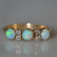 Magical Opal and Diamond Victorian Ring