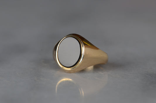 Minimal Vintage Onyx Signet