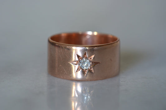 Bold Star-Set Diamond Cigar Band