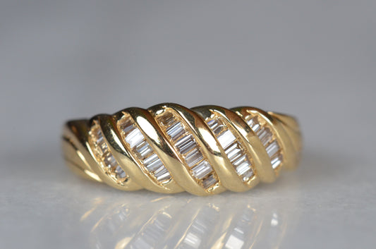 Decadent Vintage Baguette Dome Ring