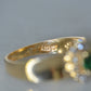 Striking Vintage Emerald Marquise Halo Ring