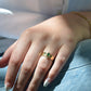 Striking Vintage Emerald Marquise Halo Ring