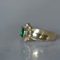Striking Vintage Emerald Marquise Halo Ring