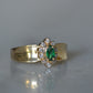 Striking Vintage Emerald Marquise Halo Ring