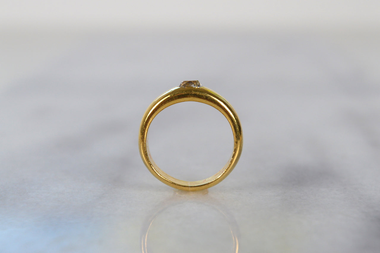Chunkiest Antique Burnished Diamond Ring