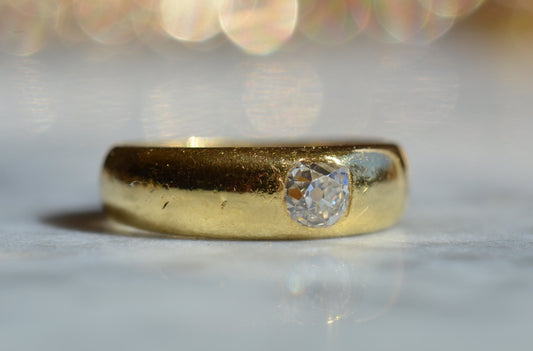 Chunkiest Antique Burnished Diamond Ring