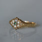 Remarkable Antique Pearl and Emerald Cluster Ring