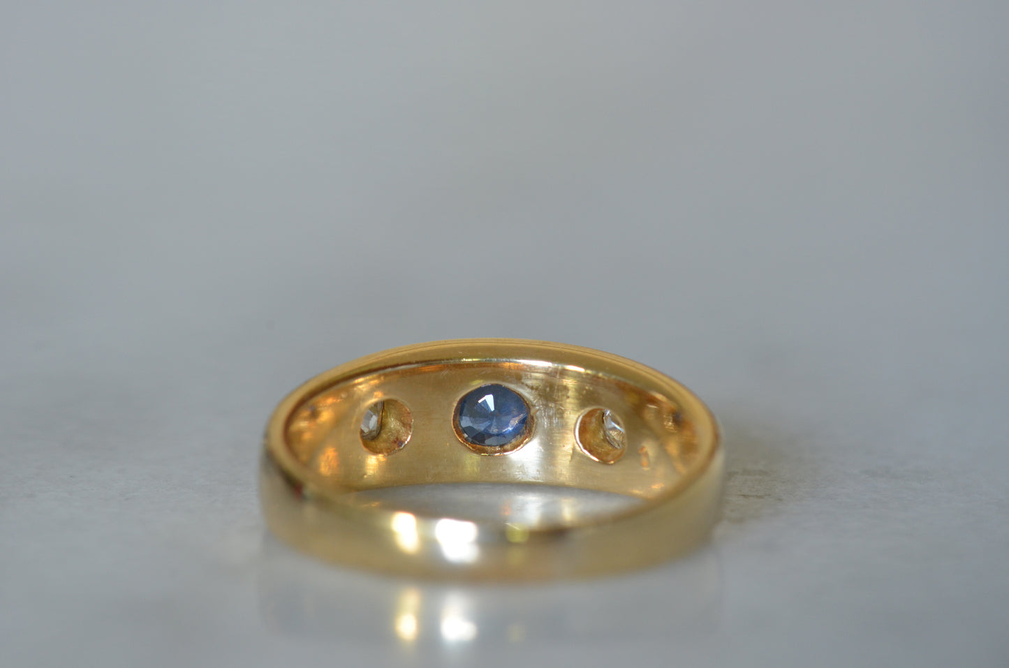 Sublime Sapphire and Diamond Victorian Ring