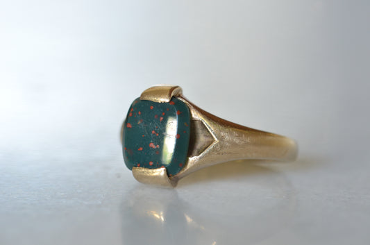 Sultry Mid Century Bloodstone Ring