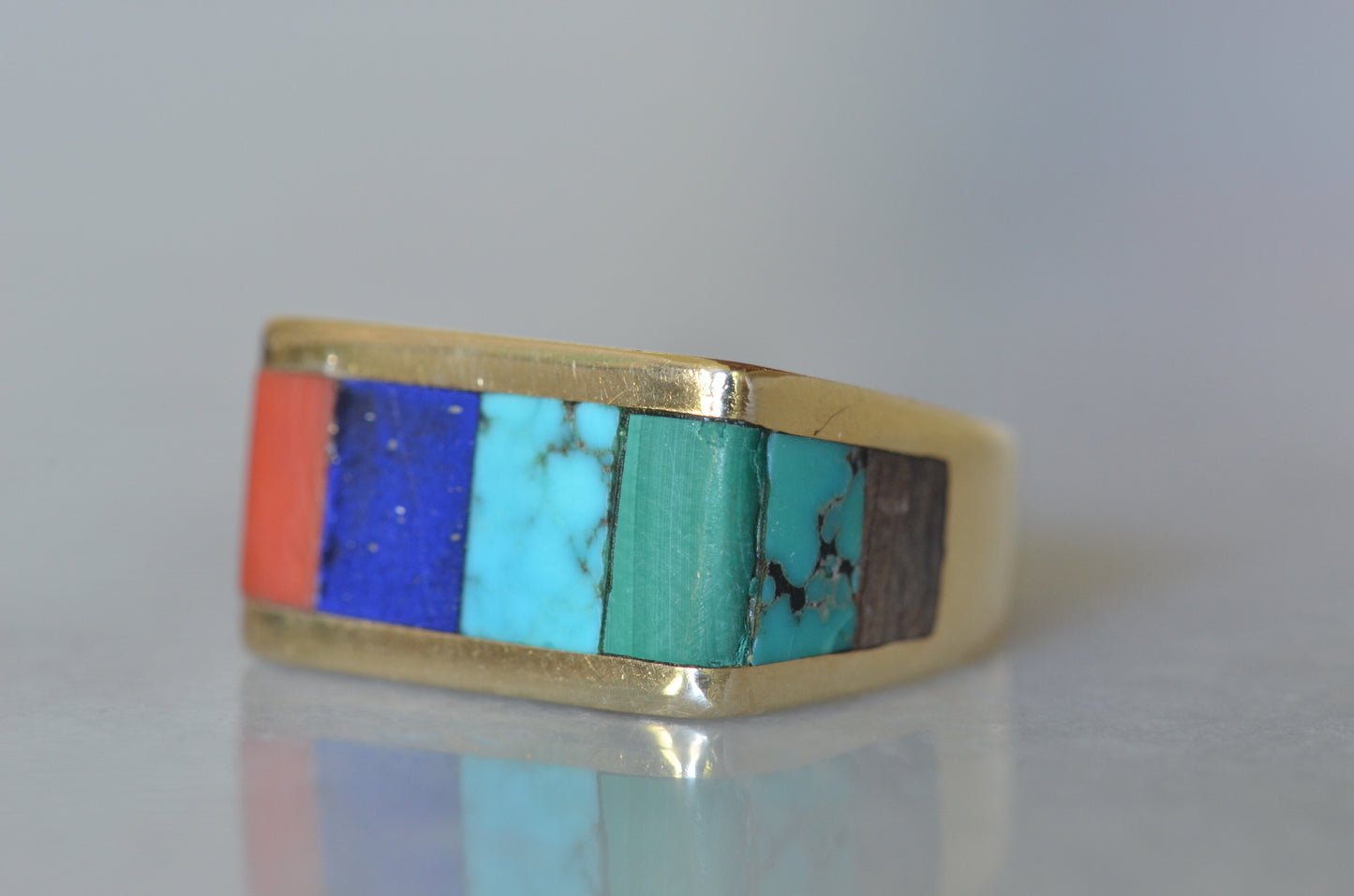 Outstanding Vintage Inlay Ring