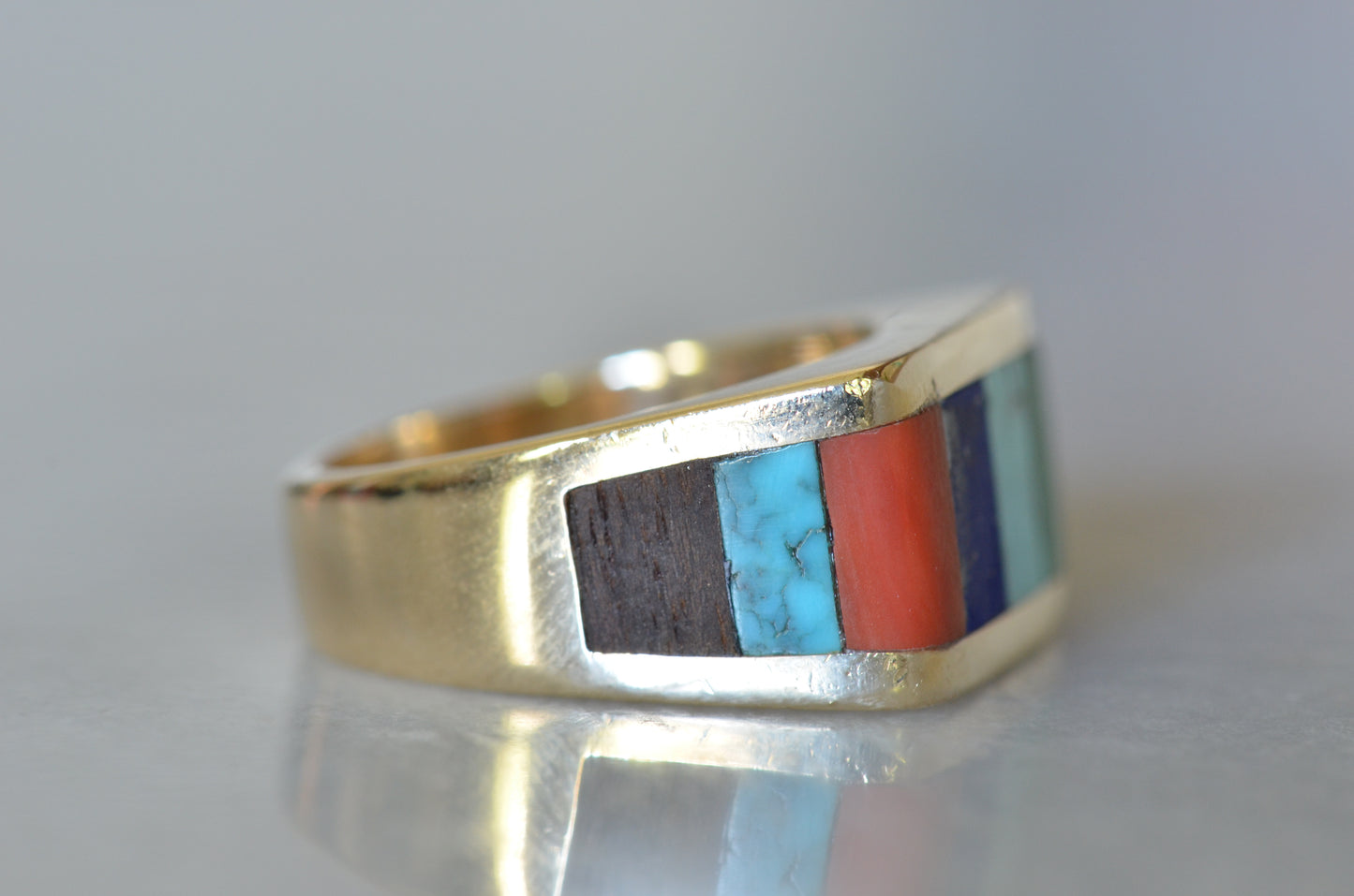 Outstanding Vintage Inlay Ring
