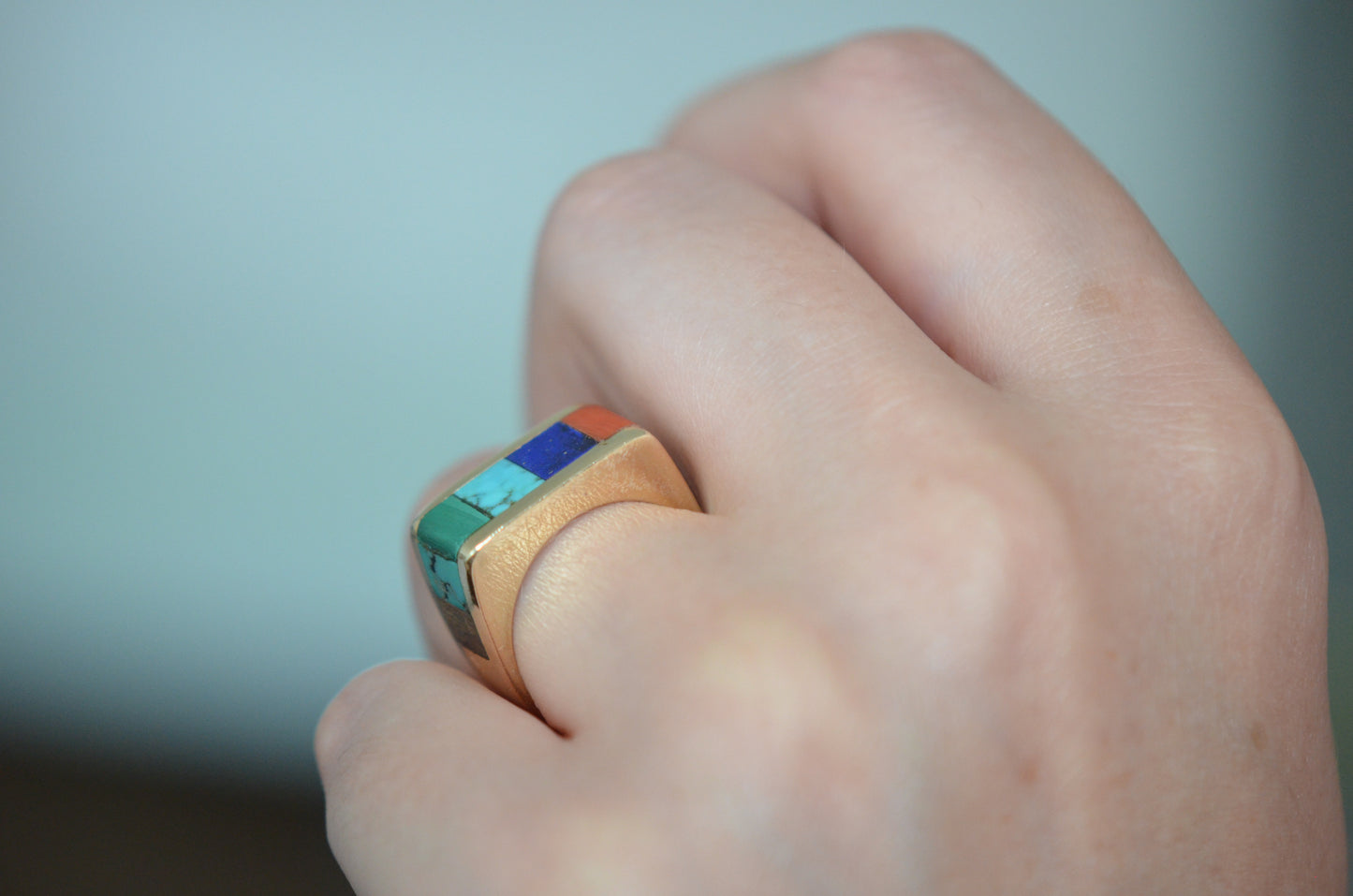 Outstanding Vintage Inlay Ring