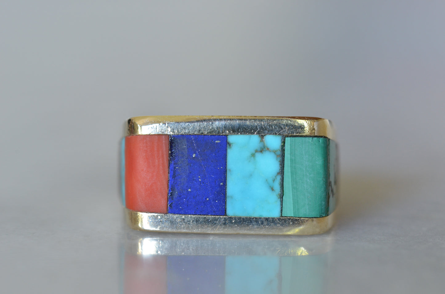 Outstanding Vintage Inlay Ring