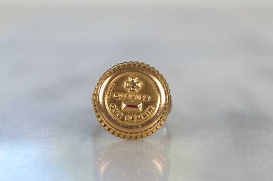 Big, Bold Vintage Love Token Ring