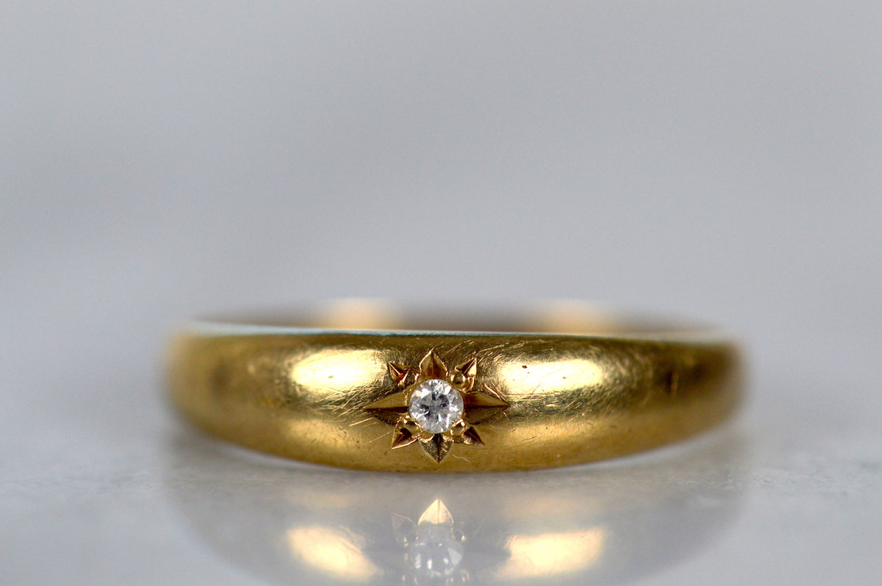 Warm Victorian-Inspired Star-Set Ring