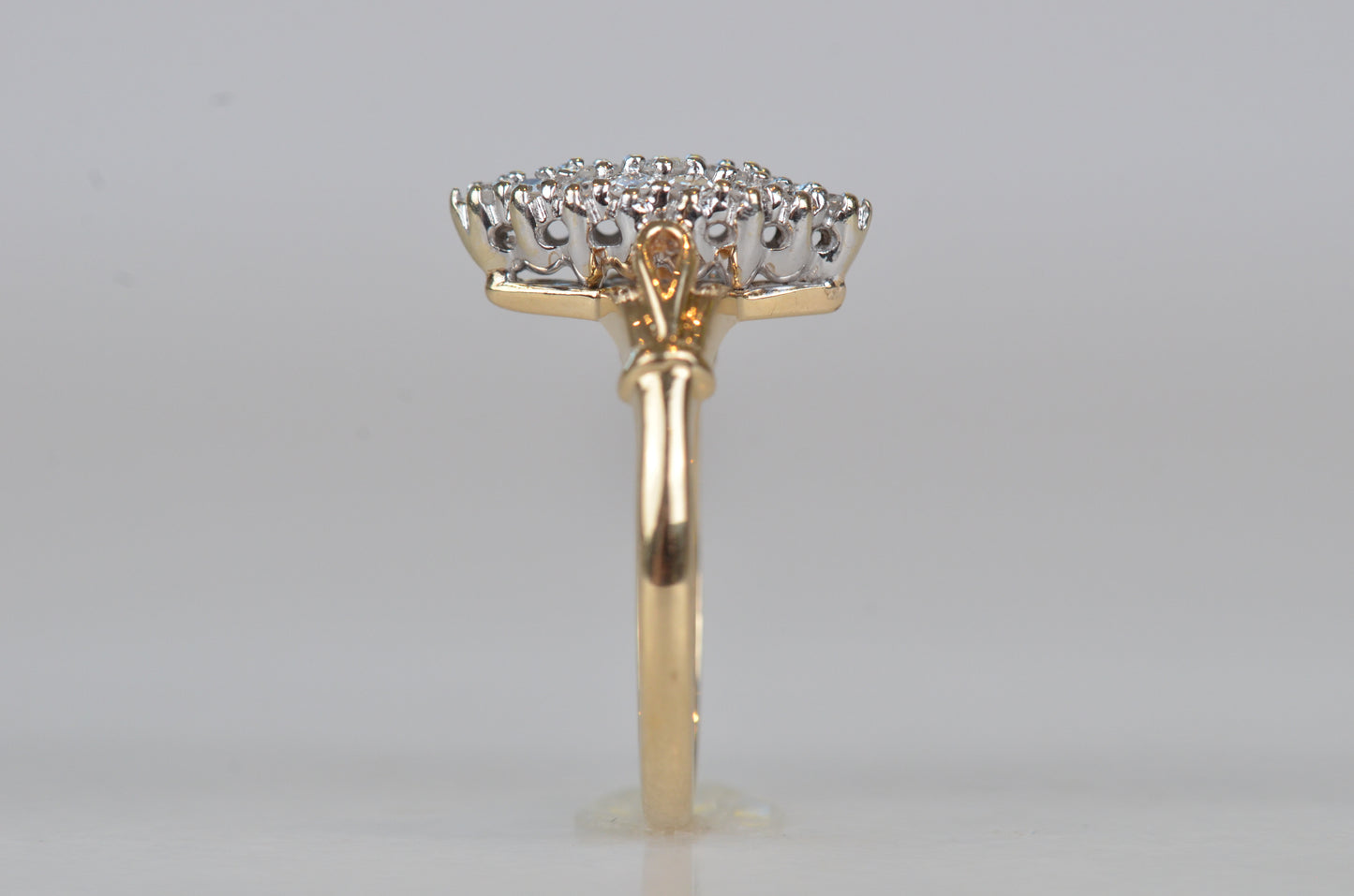 Dazzling Vintage Diamond Navette Ring
