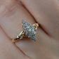Dazzling Vintage Diamond Navette Ring