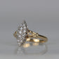 Dazzling Vintage Diamond Navette Ring