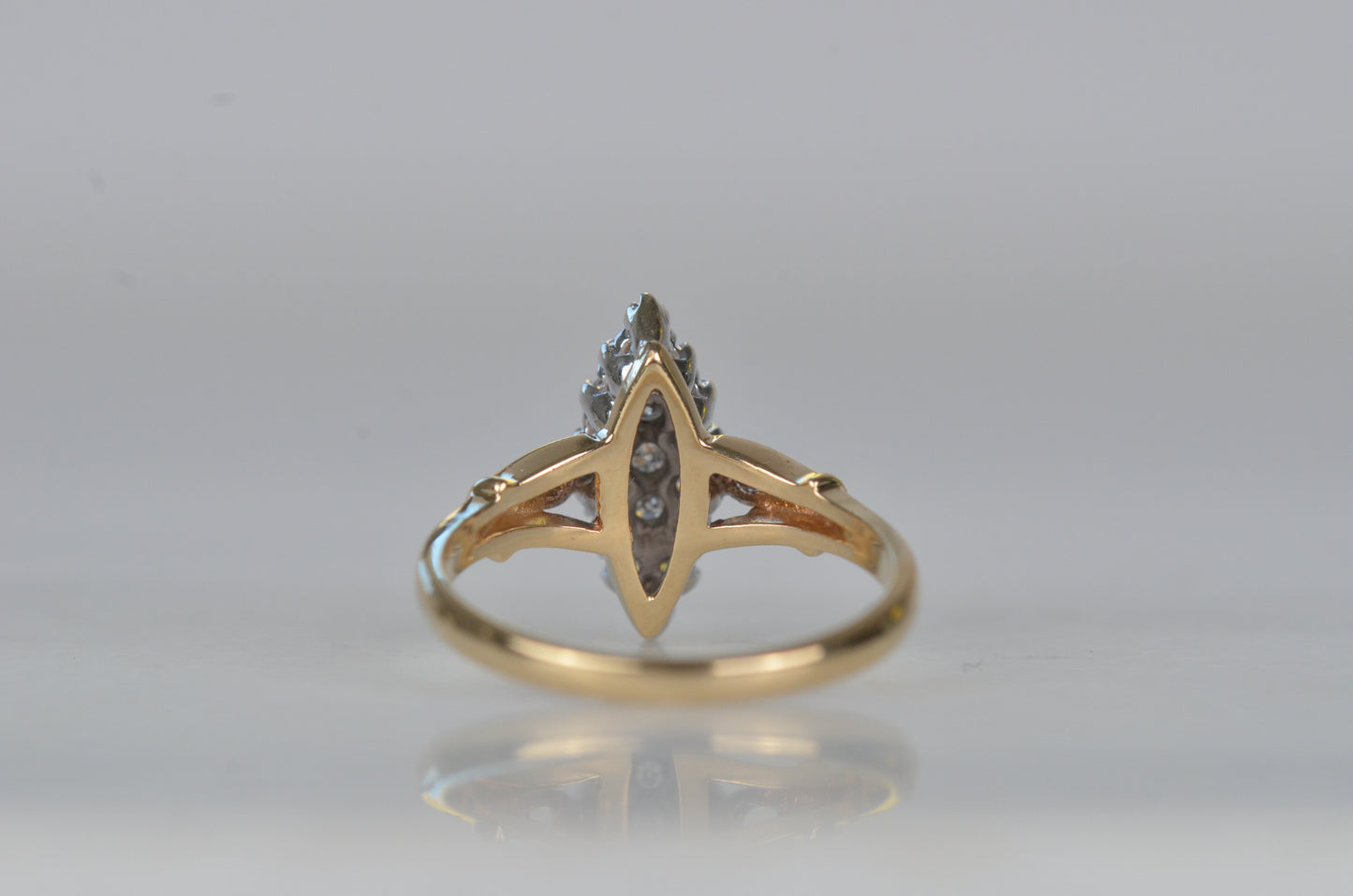 Dazzling Vintage Diamond Navette Ring