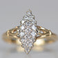 Dazzling Vintage Diamond Navette Ring