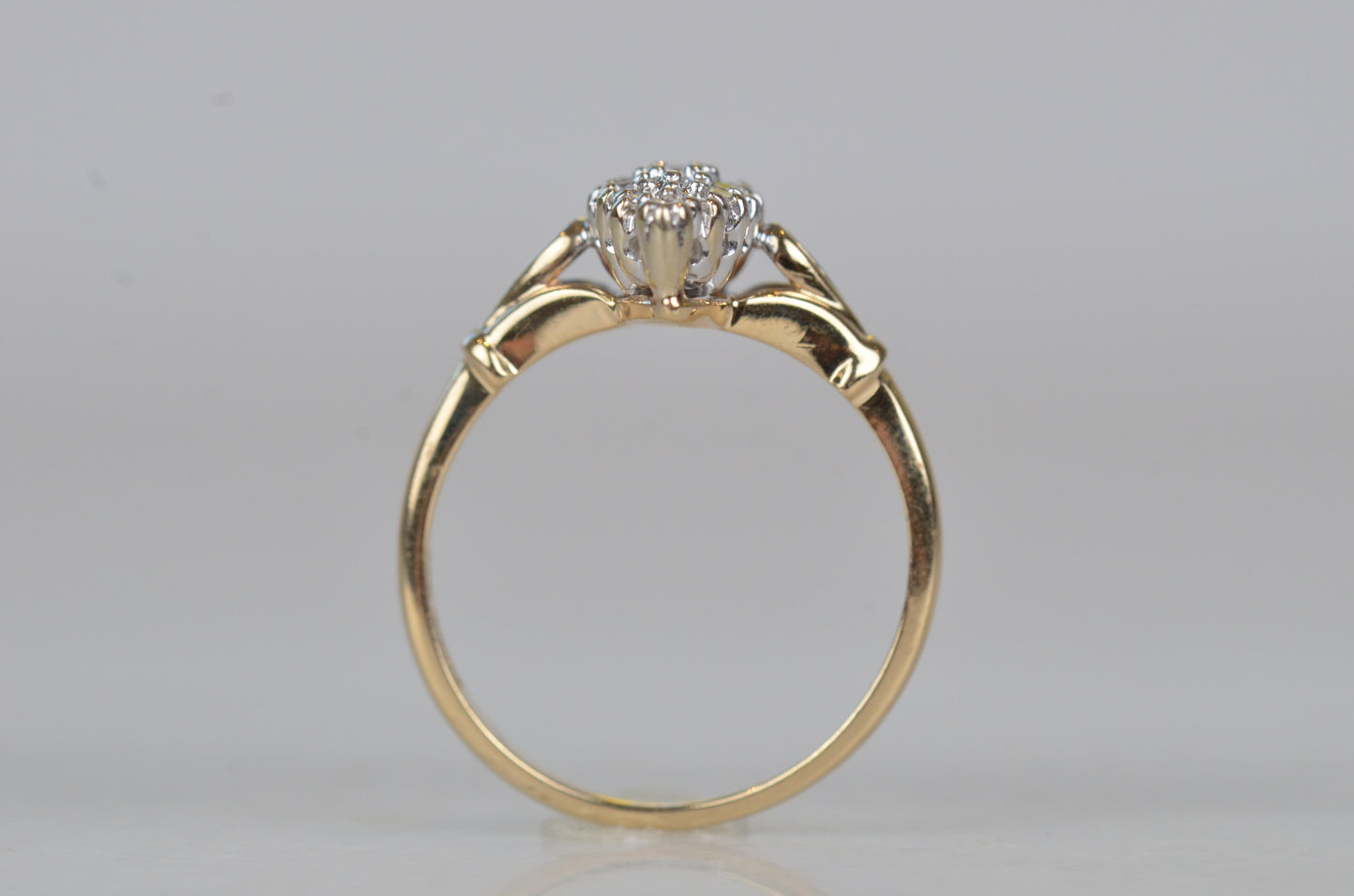 Dazzling Vintage Diamond Navette Ring