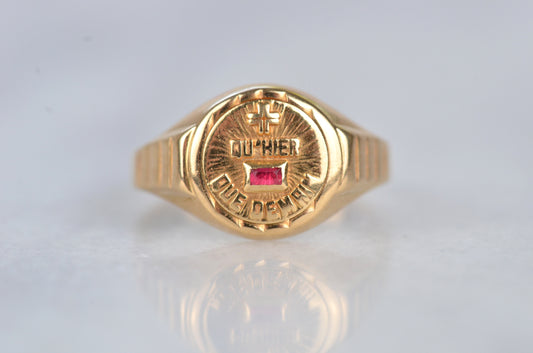 Perfect Vintage French Love Token Ring