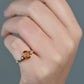 Golden Vintage Citrine and Pearl Ring