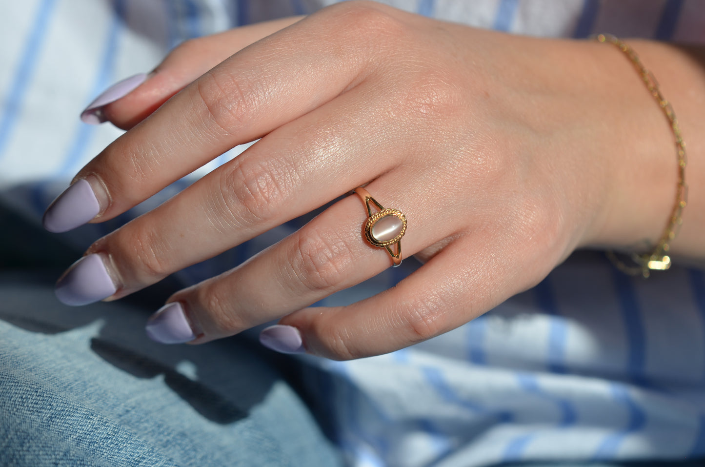 Captivating Estate Moonstone Ring