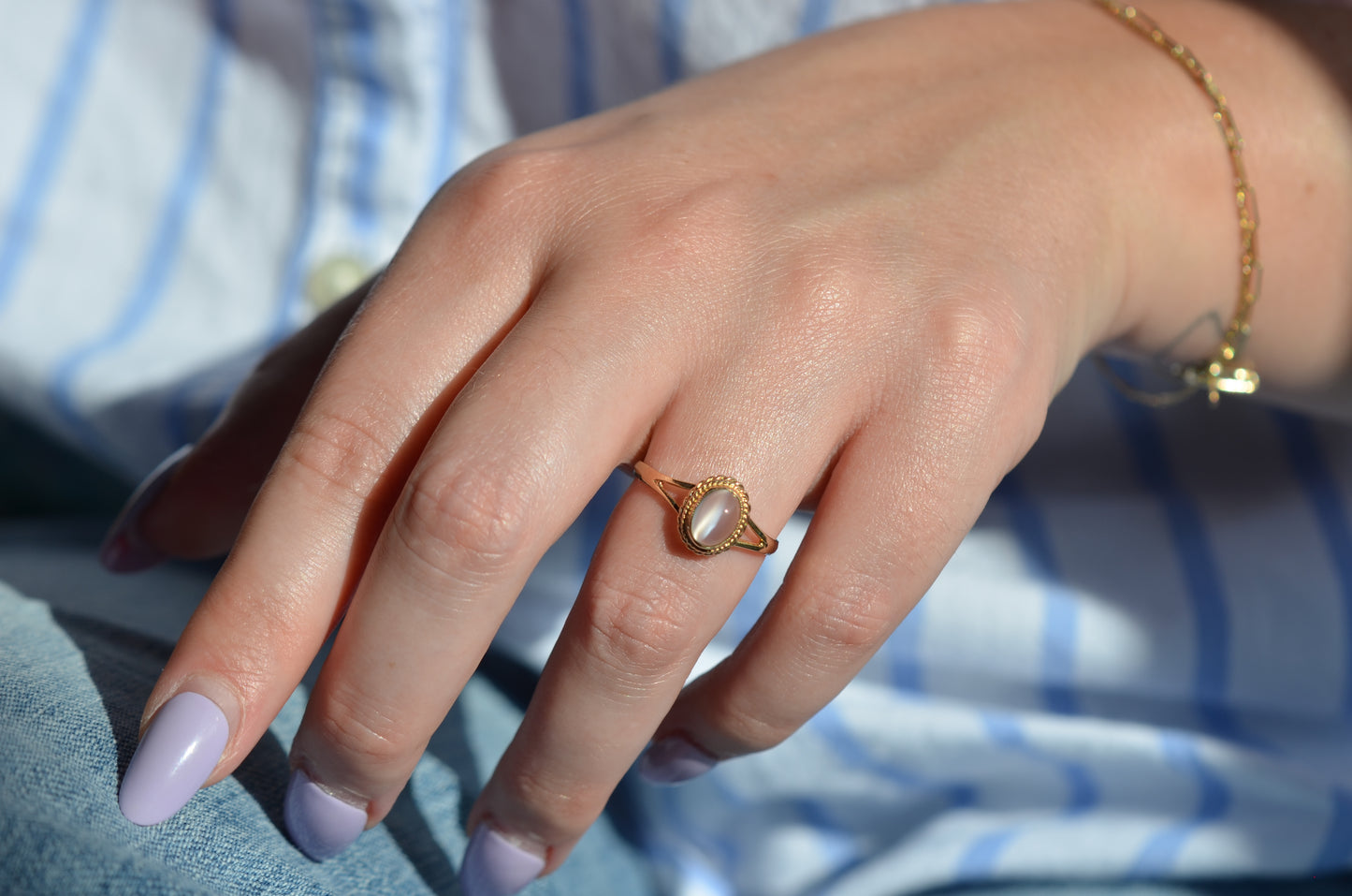 Captivating Estate Moonstone Ring