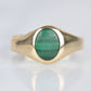 Slim Vintage Malachite Signet Ring