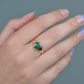 Slim Vintage Malachite Signet Ring