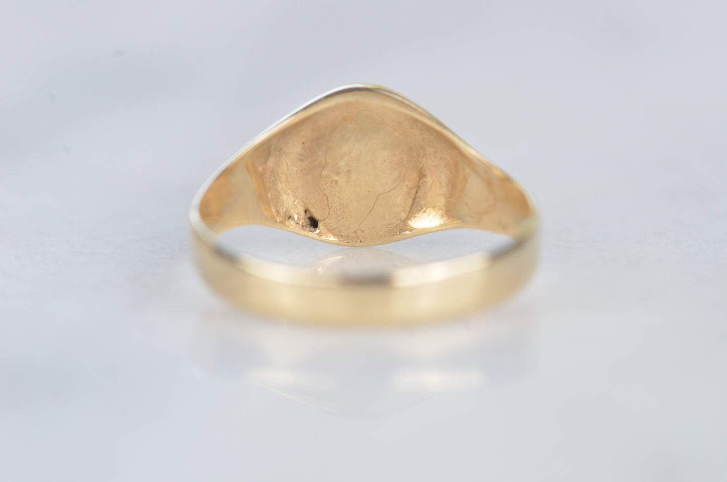 Slim Vintage Malachite Signet Ring