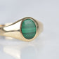 Slim Vintage Malachite Signet Ring