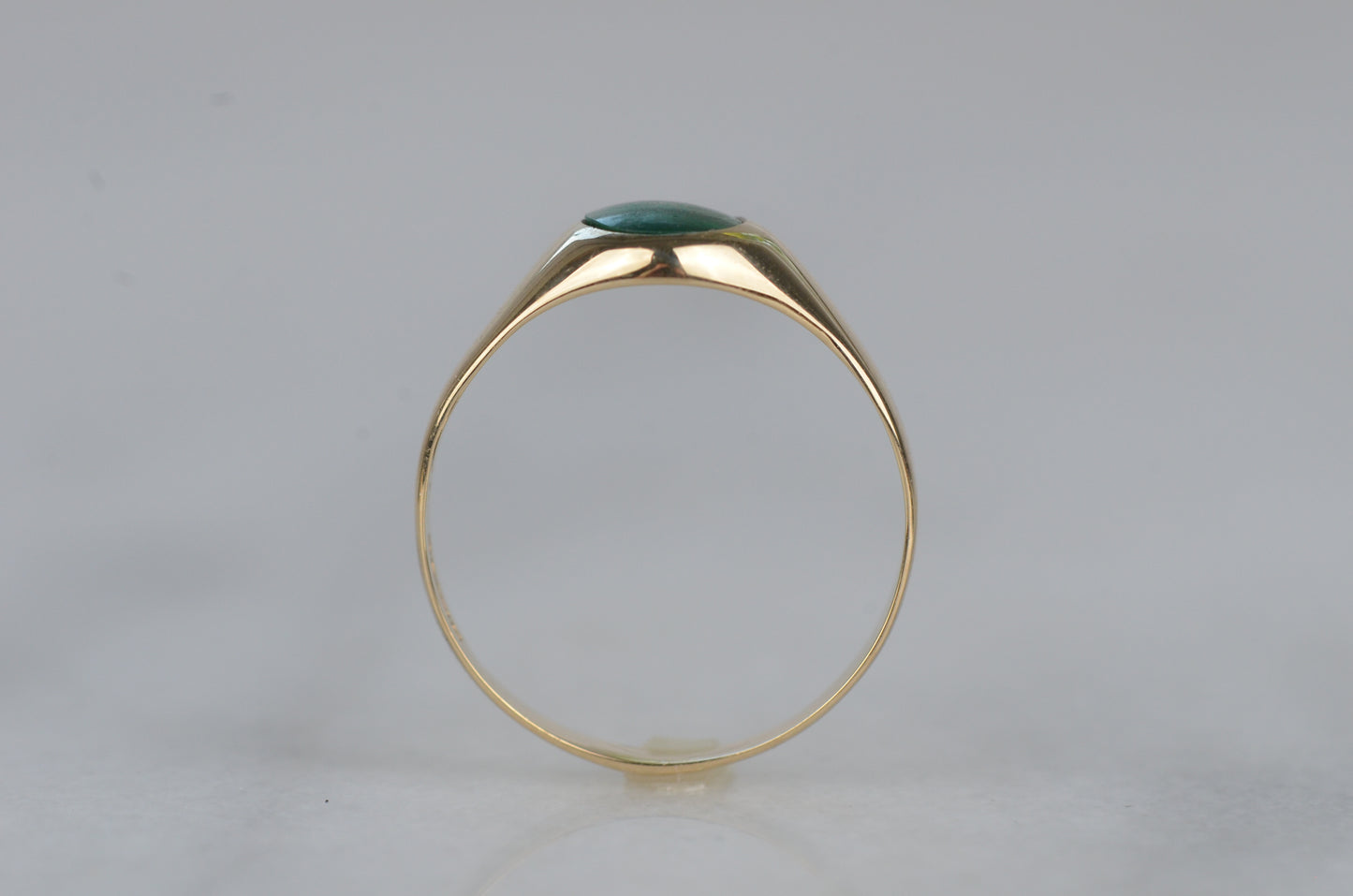 Slim Vintage Malachite Signet Ring